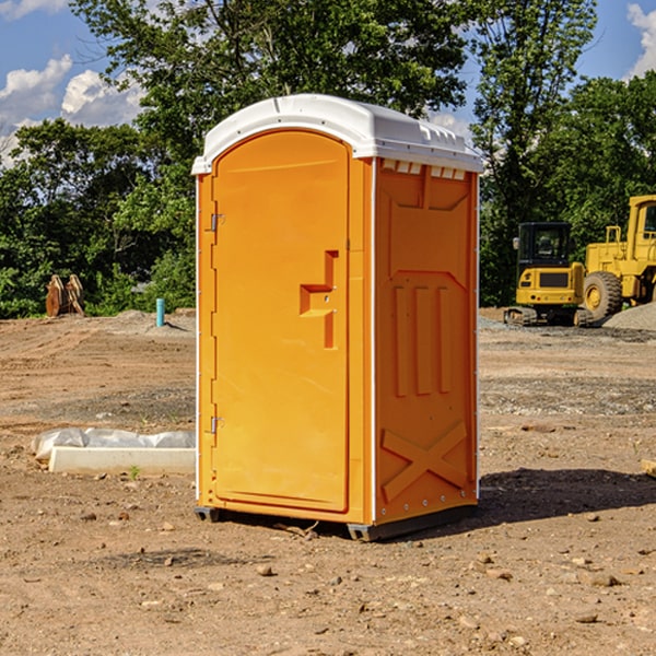 how often are the portable restrooms cleaned and serviced during a rental period in Ages Brookside